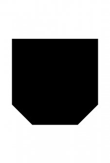 Kachel Vloerplaat Staal Zwart zeskant 100x100 cm