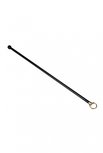 Blaaspijp voor kachel en open haard, 80 cm lang, zwart met messing