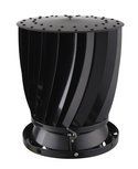 Twister Zwart Junior-Roterende trekkap-Voor Ø 80 tot 180 mm-Waterdichte bovenplaat Twister Zwart Junior-Roterende trekkap-Voor Ø 80 tot 180 mm-Waterdichte bovenplaat