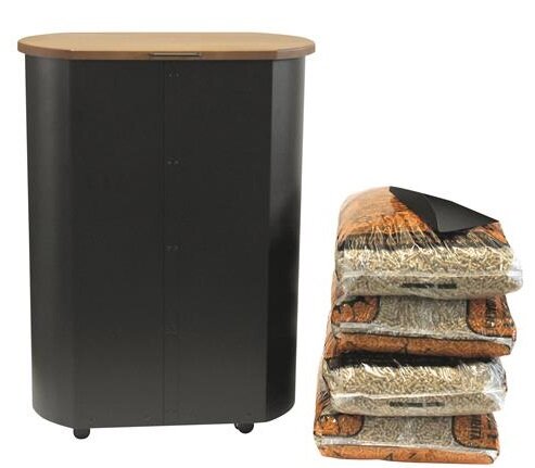 Houtbak pellet zwart