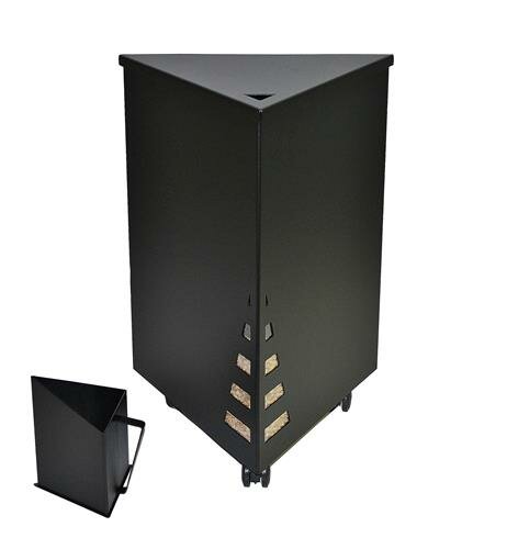 Pellet bak 15 kg met schep capaciteit Zwart