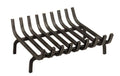 Haardrooster voor open haard of kachel, antraciet, 60cm breed, 34 cm diep