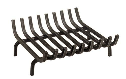 Haardrooster voor open haard of kachel, antraciet, 60cm breed, 34 cm diep