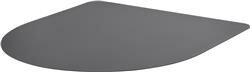 Vloerplaat staal - halfrond 80 x 80 cm antraciet