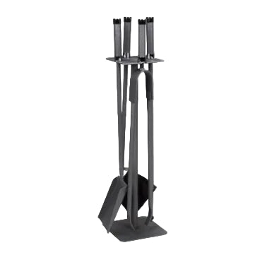Haardstel, antraciet,  staand 4 delig, 62 cm hoog