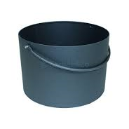 Houtbak rechthoekig met hengsel, antraciet, rond 44 cm, 27 cm hoog