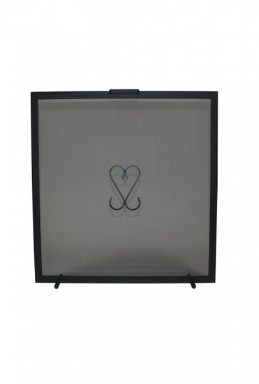 Haardscherm / Vonkenscherm Zwart H 75 cm x B 75 cm