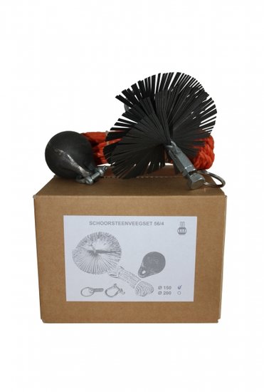 Veegset staalborstel compleet Ø 200 mm