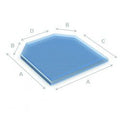 Kachel Vloerplaat Glas zeskant 100 x 100 cm