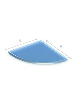 Kachel Vloerplaat Glas kwartrond 80 x 80