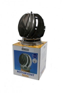 Colt Rotorvent Mini, roterende trekkap, voor 80 tot 180 mm, RVS