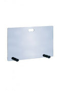 Vonkenscherm / Haardscherm Glas  H 50 X B 65 cm met zwart voetje