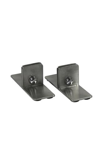 Vonkenscherm / Haardscherm Glas  H 50 X B 65 cm r.v.s. rond voetje (kopie)