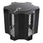 Optimus Black Junior, vaste trekkap,voor Ø 80 tot Ø 235 mm, met veegluik