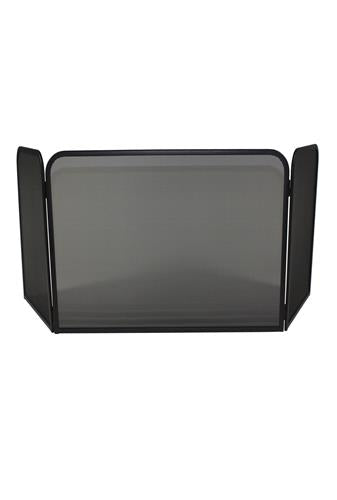 Haardscherm / Vonkenscherm Zwart H 48 cm x B 72 cm panorama  D 35 cm